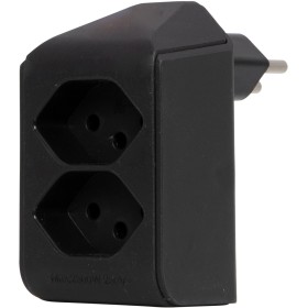 Brennenstuhl cleverLINE Abzweigstecker 2-fach schwarz, drehbar bis 300° ohne Aufhänger *CH*