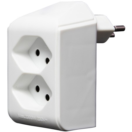 Brennenstuhl cleverLINE Abzweigstecker 2-fach weiss, drehbar bis 300° ohne Aufhänger *CH*