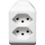 Brennenstuhl cleverLINE Abzweigstecker 2-fach weiss, drehbar bis 300° ohne Aufhänger *CH* - Detailansicht