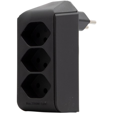 Brennenstuhl cleverLINE Abzweigstecker 3-fach schwarz, drehbar bis 300° ohne Aufhänger *CH*