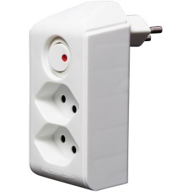 Brennenstuhl cleverLINE Abzweigstecker 2-fach weiss mit Schalter, drehbar bis 300° ohne Aufhänger *CH*