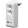 Brennenstuhl cleverLINE Abzweigstecker 2-fach weiss mit USB Typ-A und USB Typ-C