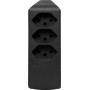 Brennenstuhl cleverLINE Abzweigstecker 3+1 fach schwarz, drehbar bis 300° ohne Aufhänger *CH* - Detailansicht