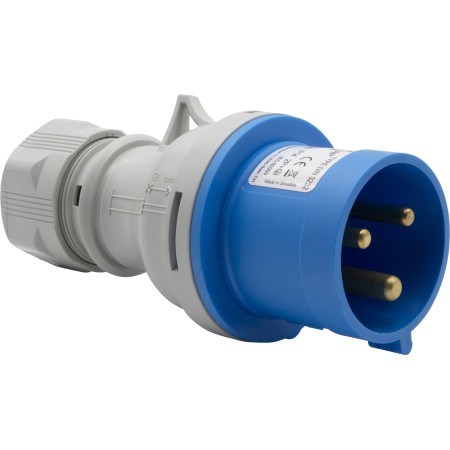 Brennenstuhl Fiche CEE IP44 pour usage extérieur (230V, 32A, idéale pour le camping ou l'industrie)