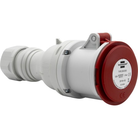 Brennenstuhl CEE-Kupplung 63A (Starkstrom-Kupplung 400V, 5-polig, spritzwassergeschützt IP44)