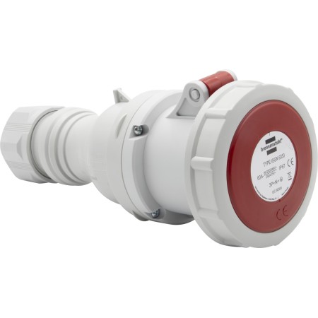 Brennenstuhl CEE-Kupplung 63A (Starkstrom-Kupplung 400V, 5-polig, Staub- und wasserdicht IP67)