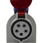 Brennenstuhl Kombi-Wandsteckdose IP44 (Steckdosen: CEE 230V/16A + T23 230V/16A) - technische Ansicht