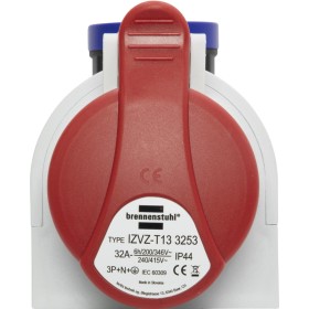 Kombi-Wandsteckdose IP44 (Steckdosen: CEE 400V/32A + T13 230V/10A)
