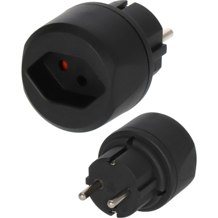 Brennenstuhl Reisestecker / Reiseadapter schweizer Stecksystem in Ländern mit Schutzkontakt Stecksystem