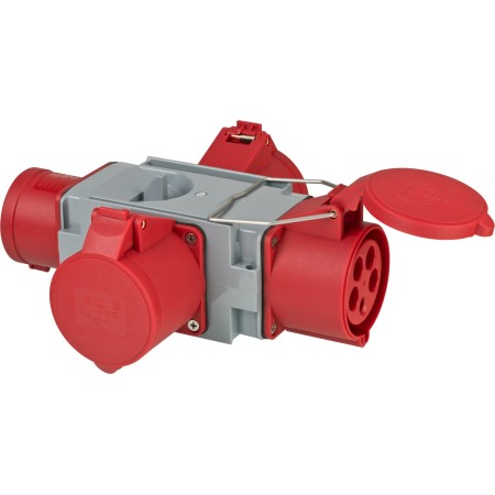 Brennenstuhl CEE Adapter Stromverteiler IP44 1x CEE Stecker 400V/32A & 3x CEE Steckdosen 400V/32A