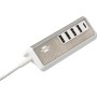 brennenstuhl®estilo Mehrfach USB Ladegerät / USB Ladestation mit hochwertiger Edelstahloberfläche - Detailansicht