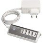 brennenstuhl®estilo Mehrfach USB Ladegerät / USB Ladestation mit hochwertiger Edelstahloberfläche - Detailansicht