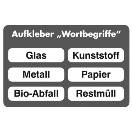 Stumpf Deutschland Accessoire: Autocollants mots, 6 pièces