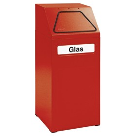 Raccolta differenziata 65, RAL 3000/3000, contenitore interno zincato, 65 litri
