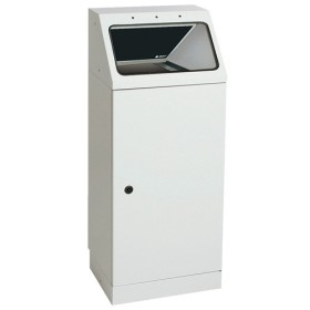 Abfalltrennung FP 45, Behälter zur Wandbefestigung, RAL 7035/ProPad anthrazitgrau. Mit verzinktem Innenbehälter, 45 Liter.