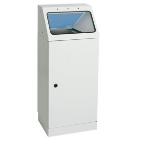 Separazione dei rifiuti FP 45, contenitore a parete, RAL 7035/ProPad blu colomba. Con contenitore interno zincato, 45 litri.