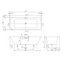 Villeroy & Boch Taro Vorwand-Badewanne 170 x 75 cm