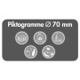 Stumpf Deutschland Accessorio: Set di pittogrammi, Diam. 70 mm, bianco, 5 pezzi