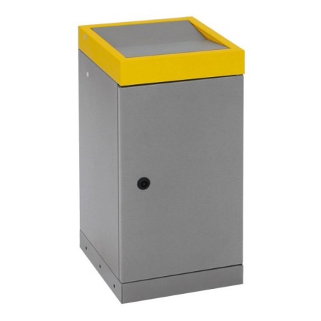Stumpf Deutschland Tri des déchets ProTec-Plus, gris alu/1003, conteneur intérieur galvanisé, 30 litres