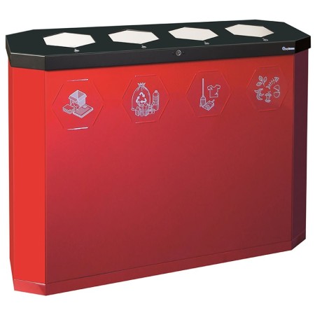 Stumpf Deutschland Station de recyclage Sixco swing 4 compartiments