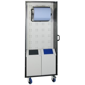Stumpf Deutschland SmartCenter, Lochplatten-Schrank mit Halter für Putzpapierrollen