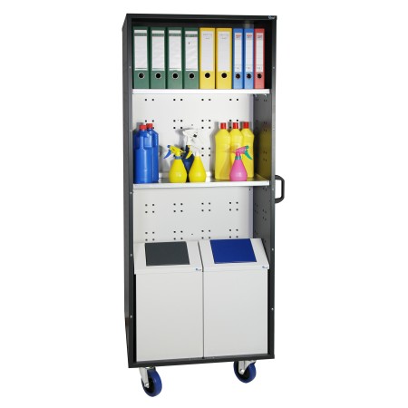 Stumpf Deutschland SmartCenter, Lochplatten-Schrank mit Halter für Putzpapierrollen