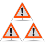 Signal pliant TRIOPAN 70 R1 Réfléchissant avec étui (3x Autres dangers)
