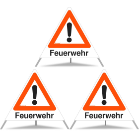 TRIOPAN Faltsignal 70 Tagesleuchtend mit Etui (3x Feuerwehr)