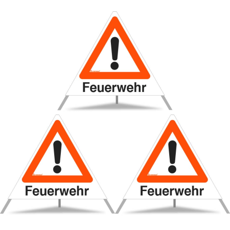 TRIOPAN Faltsignal 70 Tagesleuchtend mit Etui (3x Feuerwehr)