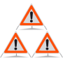 Signal pliable TRIOPAN 90 R1 Réfléchissant avec étui (3x Autres dangers)