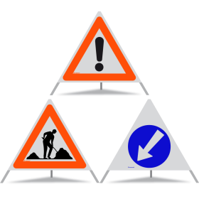 Signal pliable TRIOPAN 90 Kombi R1 Réfléchissant avec étui (Autres dangers - Chantier