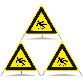 Signal pliant TRIOPAN 90 lumineux en journée avec étui (3x risque de glissement)