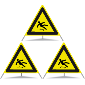 Signal pliant TRIOPAN 70 R1 Réfléchissant avec étui (3x Risque de glissade)