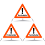 Signal pliable TRIOPAN 90 cm lumineux en journée avec étui (3x travaux forestiers)
