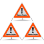 Signal pliable TRIOPAN 90 R1 réfléchissant avec étui (3x Sapeurs-Pompiers)