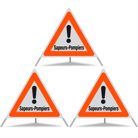 Signal pliable TRIOPAN 90 R1 réfléchissant avec étui (3x Sapeurs-Pompiers)