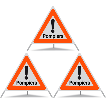 Signal pliable réfléchissant TRIOPAN 90 R1 avec étui (3x Pompiers)