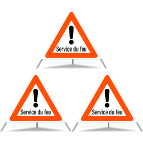 Signal pliant TRIOPAN 90 réfléchissant de jour avec étui (3x Service du feu)