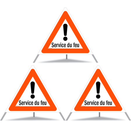 Signal pliant TRIOPAN 90 réfléchissant de jour avec étui (3x Service du feu)