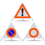 Signal pliable TRIOPAN 90 R1 réfléchissant avec étui (Autres dangers - Stationnement interdit