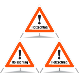TRIOPAN Faltsignal 70 Tagesleuchtend mit Etui (3x Holzschlag)