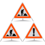 Signal pliable TRIOPAN 70 R1 réfléchissant Combo avec étui (2x chantier - Autres dangers)