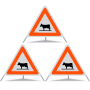 Signal pliable TRIOPAN 60 R1 réfléchissant avec étui (3x animaux)