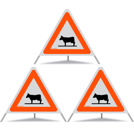 Signal pliable TRIOPAN 60 R1 réfléchissant avec étui (3x animaux)