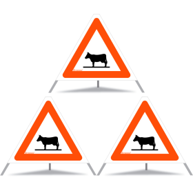 TRIOPAN Faltsignal 60 Tagesleuchtend mit Etui (3x Tiere)