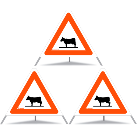 TRIOPAN Faltsignal 60 Tagesleuchtend mit Etui (3x Tiere)