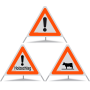 Signal pliable réfléchissant TRIOPAN 60 R1 avec étui (Autres dangers - Abattage d'arbres - Animaux)