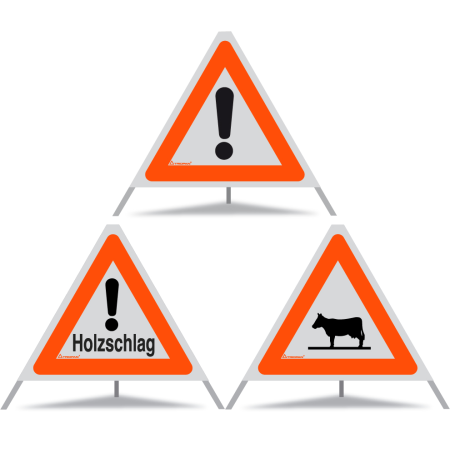 Signal pliable réfléchissant TRIOPAN 60 R1 avec étui (Autres dangers - Abattage d'arbres - Animaux)