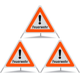 Signal pliant TRIOPAN 60 R1 Réfléchissant avec étui (3x pompiers)