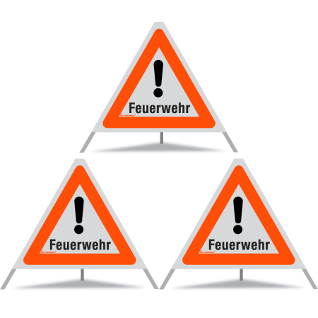 Signal pliant TRIOPAN 60 R1 Réfléchissant avec étui (3x pompiers)